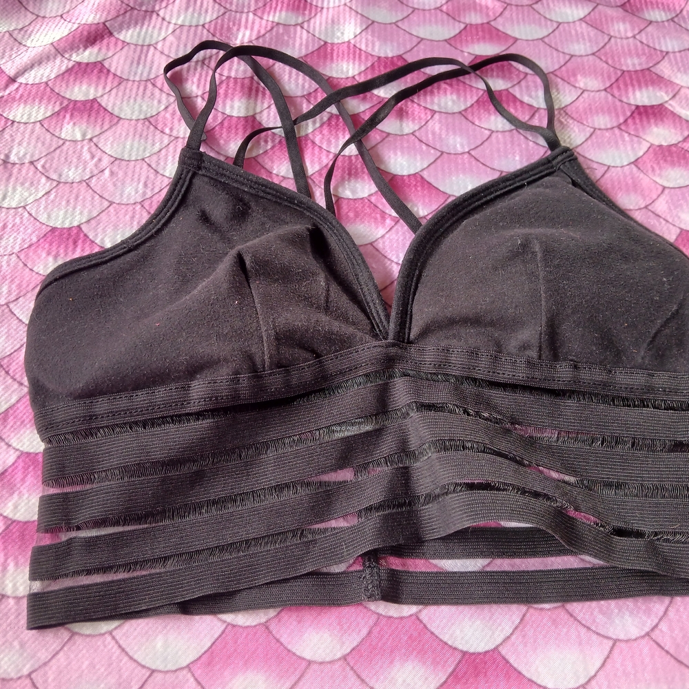 Cute Booty Lounge Black Strappy Bra